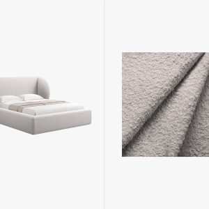 Micadoni Opbergbed met hoofdeinde Miley 200x140cm boucle lichtgrijs – Micadoni Opbergbed met hoofdeinde Miley 200x140cm boucle lichtgrijs –