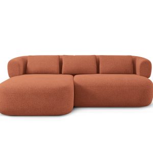 Micadoni linker hoekbank Jenny 5-zits, boucle baksteen – 145x200x73cm Micadoni linker hoekbank Jenny 5-zits, boucle baksteen – 145x200x73cm