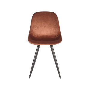 LABEL51 Eetkamerstoel Capri – Koper Velvet – Set van 2