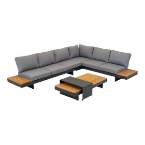 Lesli Living loungebank Barbados – grijs – 245x71x70cm Lesli Living loungebank Barbados – grijs – 245x71x70cm