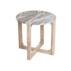 Marmeren bijzettafel rond – fantasy bruin – 50x50x50 cm