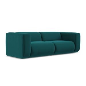 LaMiaSofa 3-zits bank Bari – velours – marien – 228x89x70