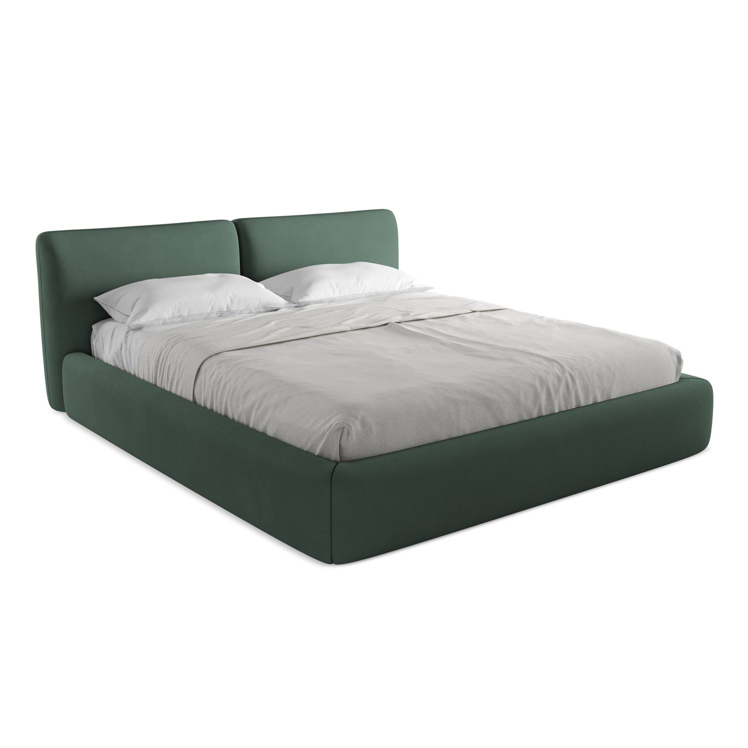 LaMiaSofa Bed met opbergruimte Milano - chenille stof - groente - 200x