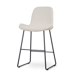 Nolon Nino-Fé Barkruk Ribstof Créme – Zwart Onderstel – 65 cm