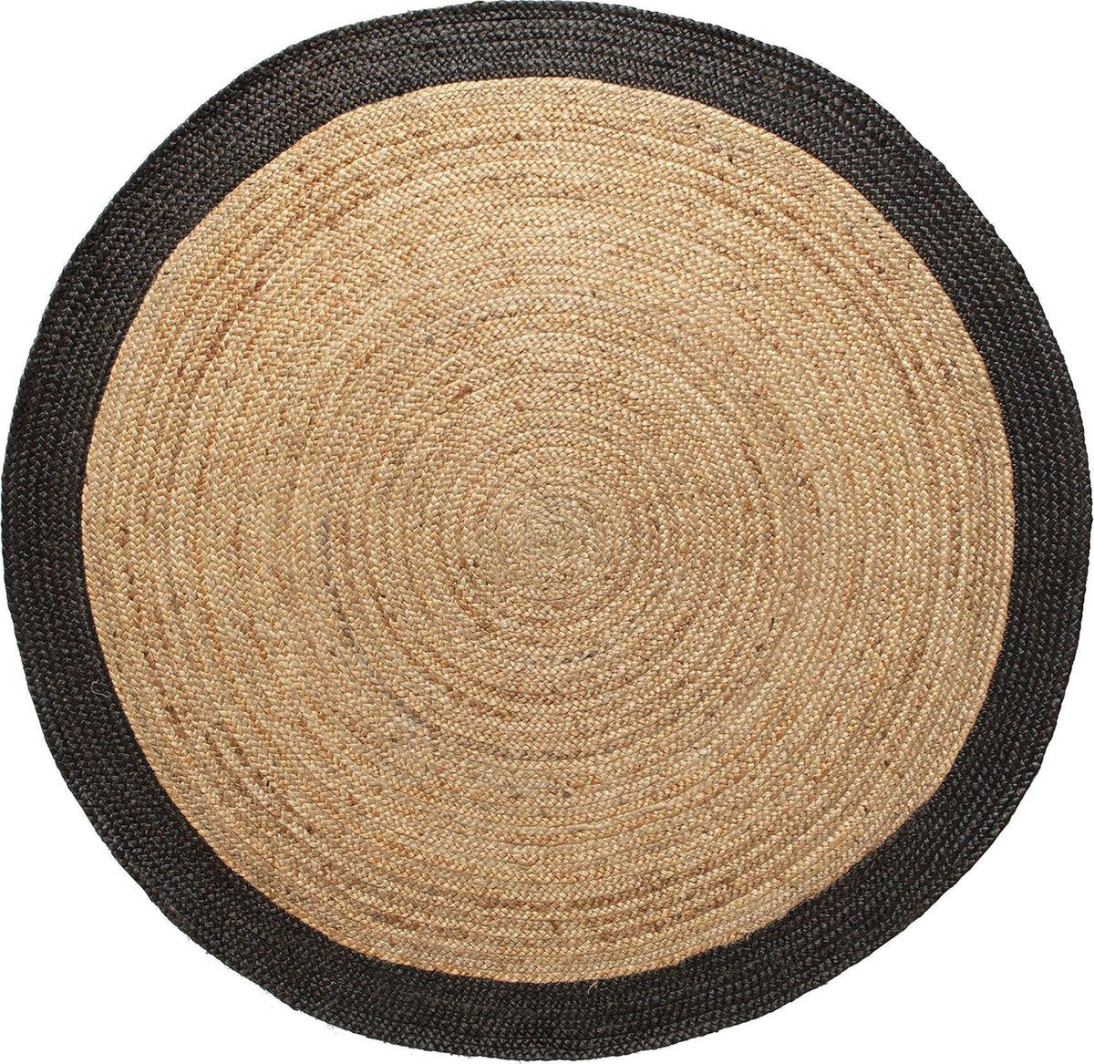 MRcarpet jute vloerkleed - naturel/antraciet - Ø 120 cm