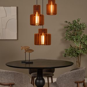 Lucide hanglamp ROLLO – 3xE27 – Terracotta Lucide hanglamp ROLLO – 3xE27 – Terracotta