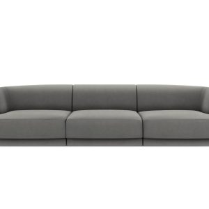 Micadoni Bank Miley 3-zits, flueel, lichtgrijs – 90x255x70cm Micadoni Bank Miley 3-zits, flueel, lichtgrijs – 90x255x70cm