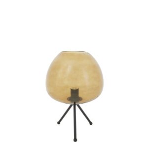 Light & Living tafellamp Mayson – bruin – Ø30cm Light & Living tafellamp Mayson – bruin – Ø30cm
