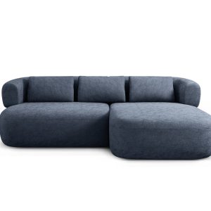 Micadoni rechter hoekbank Jenny 5-zits, chenille donkerblauw – 145×200 Micadoni rechter hoekbank Jenny 5-zits, chenille donkerblauw – 145×200