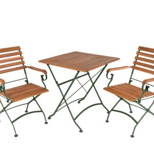 MaximaVida inklapbare vierkante acacia bistro set Toscana 70 cm olijfg MaximaVida inklapbare vierkante acacia bistro set Toscana 70 cm olijfg