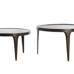 Light & Living salontafel TOBIAS – Ø75x44cm – bruin – Set van 2 Light & Living salontafel TOBIAS – Ø75x44cm – bruin – Set van 2