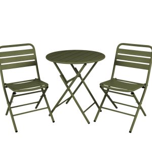 MaximaVida inklapbare ronde bistroset Max olijfgroen 70 cm- extra zwar MaximaVida inklapbare ronde bistroset Max olijfgroen 70 cm- extra zwar