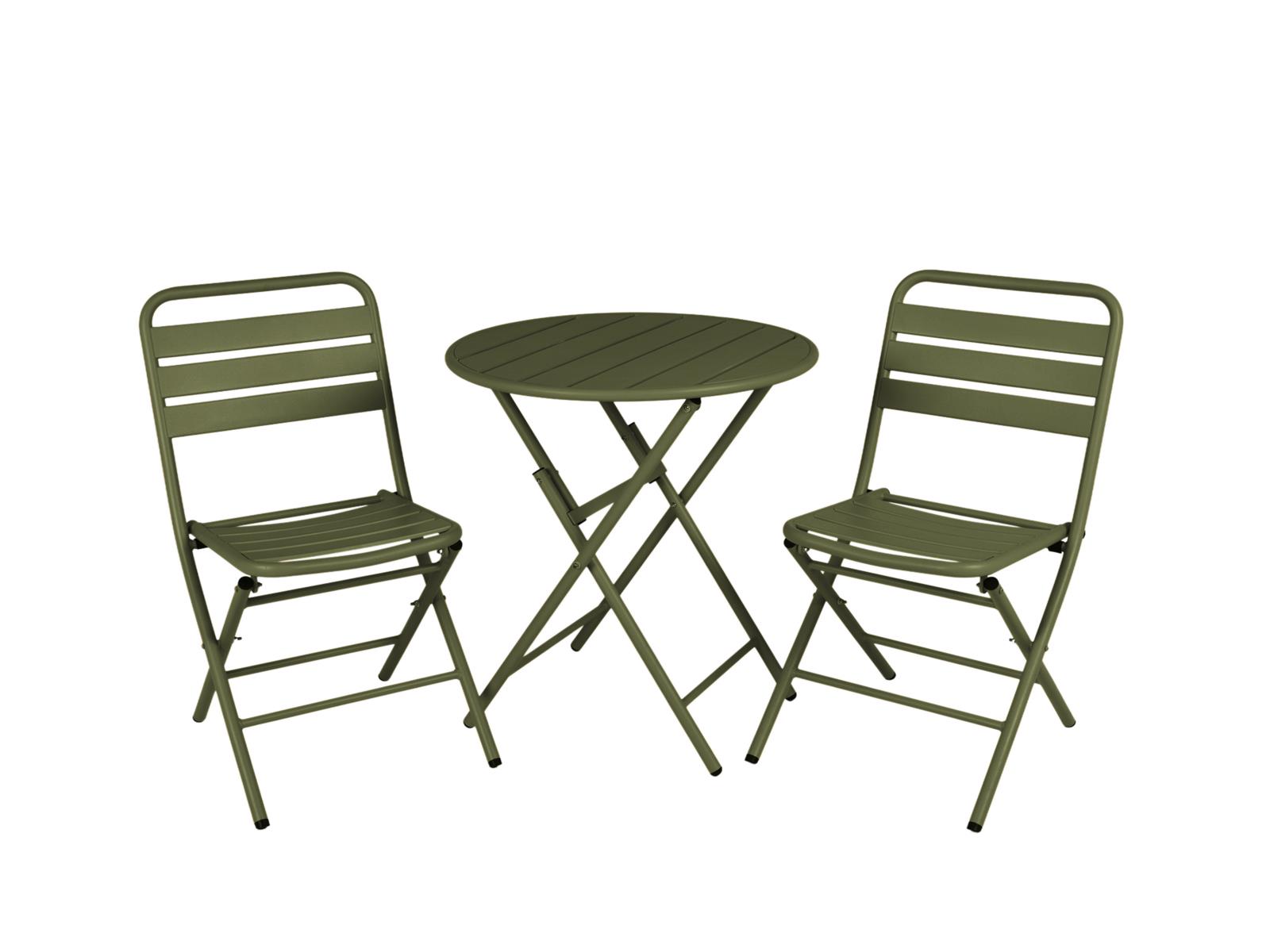 MaximaVida inklapbare ronde bistroset Max olijfgroen 70 cm- extra zwar