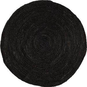 Mrcarpet jute vloerkleed – zwart/antraciet – Ø 300 cm Mrcarpet jute vloerkleed – zwart/antraciet – Ø 300 cm