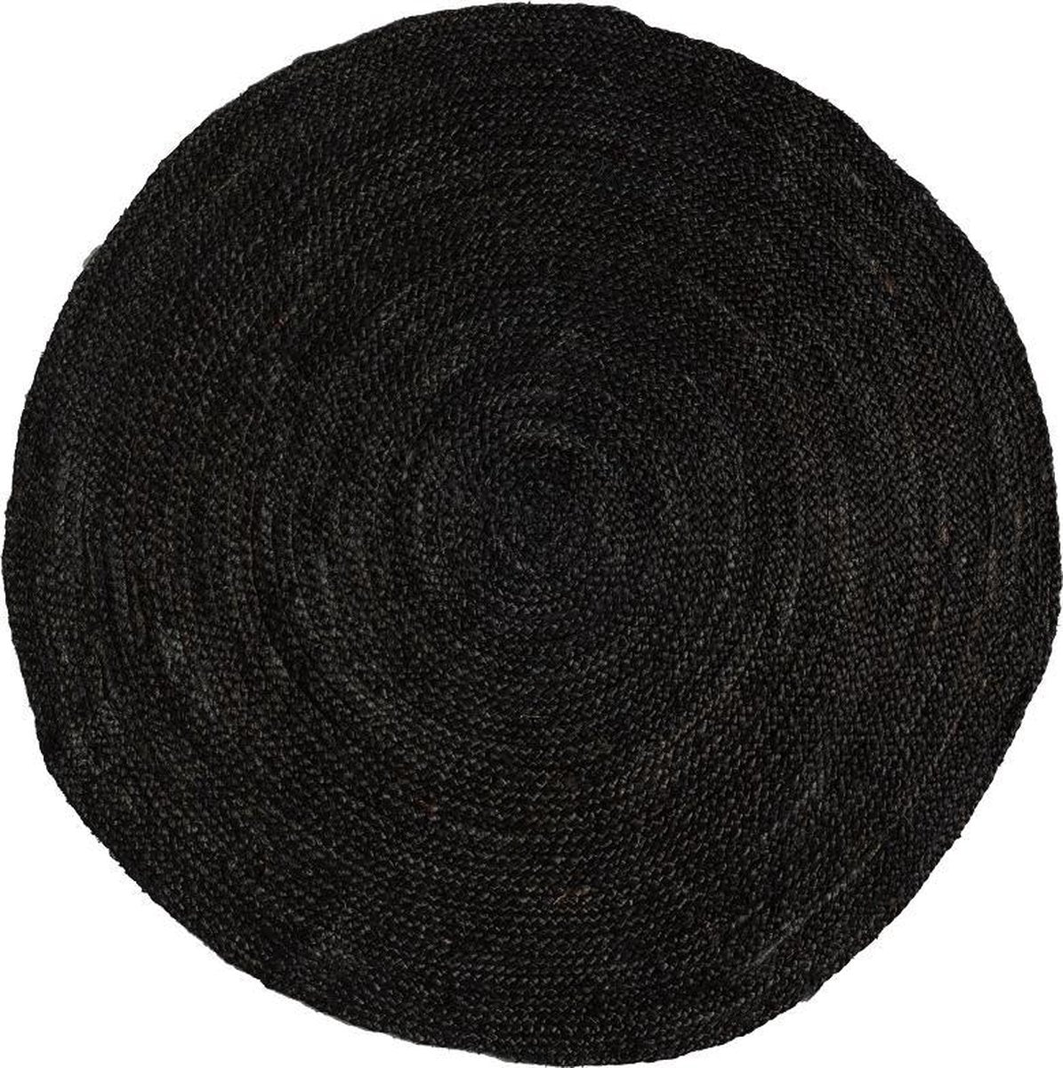 Mrcarpet jute vloerkleed - zwart/antraciet - Ø 240 cm