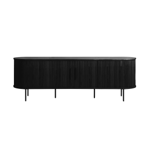 Olivine Lenn TV meubel Zwart – Hout – Zwarte Poten – B 180 cm Olivine Lenn TV meubel Zwart – Hout – Zwarte Poten – B 180 cm