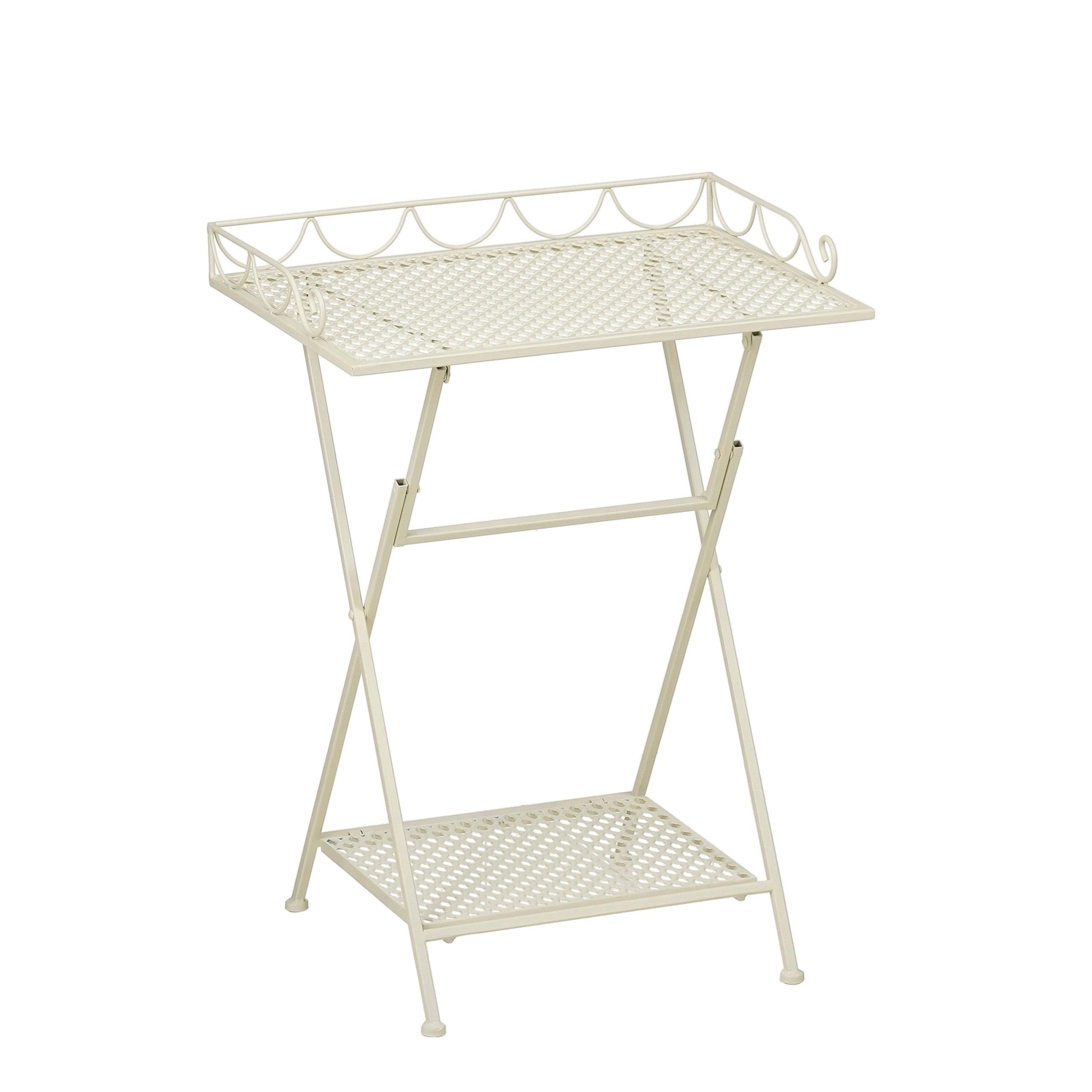 Mica Decorations Marseille Tuintafel - Plantenrek 50 x 38 x 68 cm - Tu