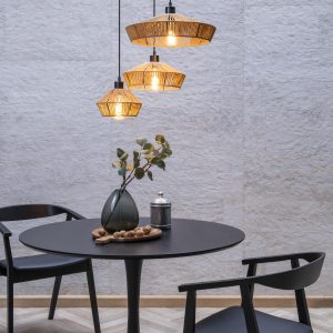 Lucide hanglamp YUNKAI – 3xE27 – Naturel Lucide hanglamp YUNKAI – 3xE27 – Naturel
