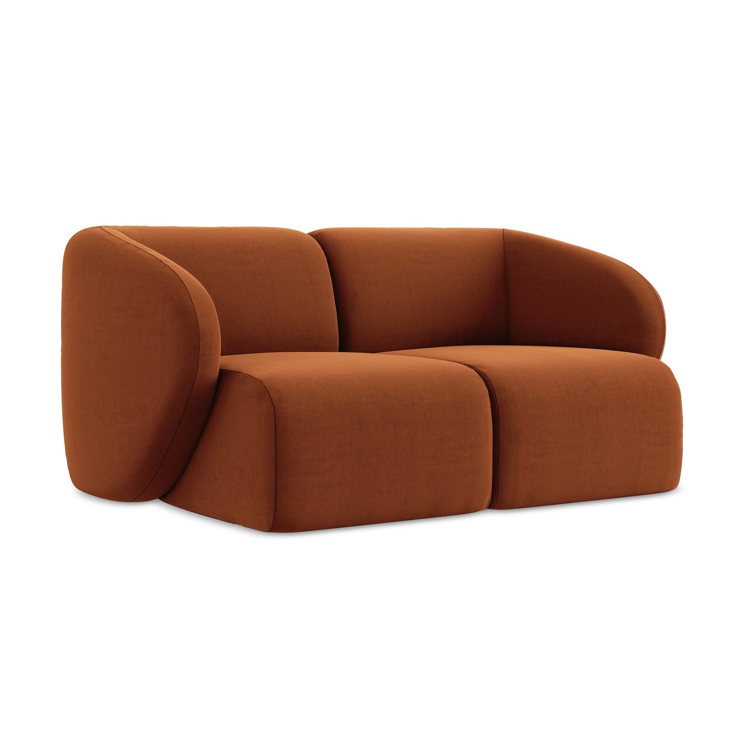 LaMiaSofa Tweezits modulaire bank Cervo - velours - terracotta - 174x9