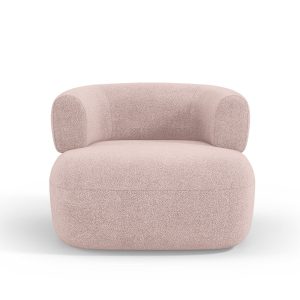 Micadoni Fauteuil Jenny boucle, poederroze – 88x90x73cm