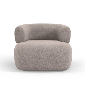 Micadoni Fauteuil Jenny boucle, lichtbruin – 88x90x73cm