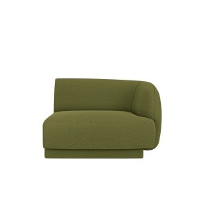 Micadoni rechter module Miley boucle donker olijfgroen – 90x90x70cm