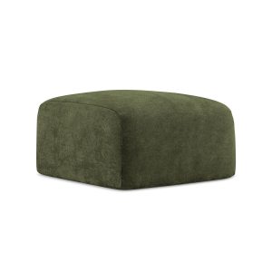 LaMiaSofa Poef Savona – chenille stof – olijf – 65x65x40 LaMiaSofa Poef Savona – chenille stof – olijf – 65x65x40