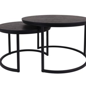 MaximaVida ronde salontafel set Chicago XL zwart 75 cm – pinewood fine MaximaVida ronde salontafel set Chicago XL zwart 75 cm – pinewood fine