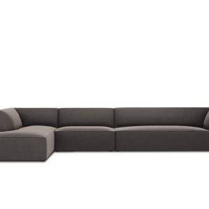 Micadoni linker hoekbank Ruby 5-zits, flueel, donkergrijs – 180x366x69 Micadoni linker hoekbank Ruby 5-zits, flueel, donkergrijs – 180x366x69