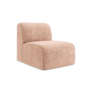 LaMiaSofa Bankmodule midden Cervo – chenille stof – perzik – 70x94x75