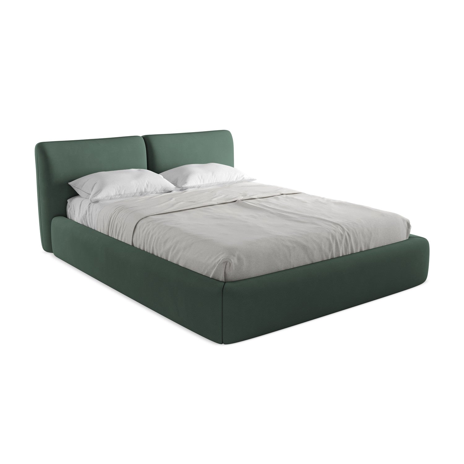LaMiaSofa Bed met opbergruimte Milano - chenille stof - groente - 180x