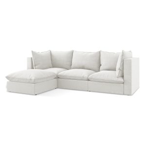 LaMiaSofa hoekbank links Ravenna – bouclé – wit – 255x165x77 LaMiaSofa hoekbank links Ravenna – bouclé – wit – 255x165x77