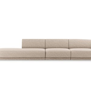 Micadoni linker bank Miley 4-zits, structurele stof beige – 90x323x70c Micadoni linker bank Miley 4-zits, structurele stof beige – 90x323x70c