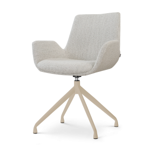 Nolon Nola-Eef draaibare eetkamerstoel beige gemêleerd beige onderstel Nolon Nola-Eef draaibare eetkamerstoel beige gemêleerd beige onderstel