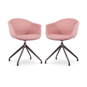 Nolon Nola-Otis Draaibare Eetkamerstoelen Set – Zacht Roze- Zwart Nolon Nola-Otis Draaibare Eetkamerstoelen Set – Zacht Roze- Zwart