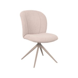 LABEL51 Eetkamerstoel Kimo – Naturel/Taupe – Draaibaar – Set van 2 LABEL51 Eetkamerstoel Kimo – Naturel/Taupe – Draaibaar – Set van 2