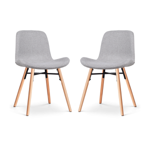 Nolon Nena-Fé Eetkamerstoelen Set van 2 – Lichtgrijs – Hout Nolon Nena-Fé Eetkamerstoelen Set van 2 – Lichtgrijs – Hout
