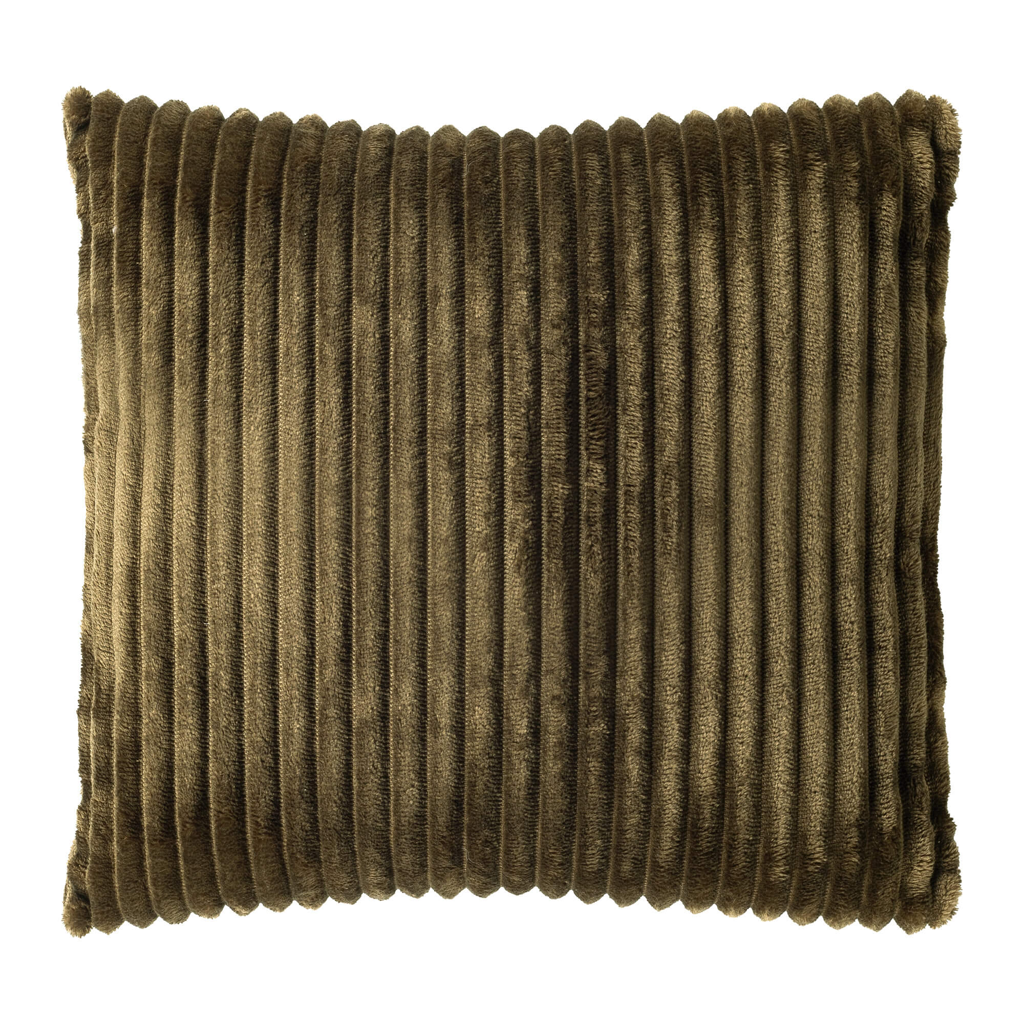 MART - sierkussen 45x45 cm - zacht ribfluweel - gerecycled - Military