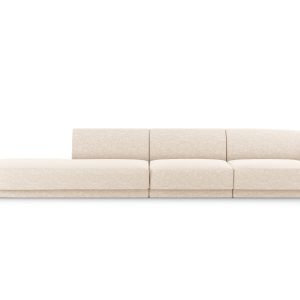 Micadoni linker bank Miley 4-zits, chenille, lichtbeige – 90x323x70cm Micadoni linker bank Miley 4-zits, chenille, lichtbeige – 90x323x70cm