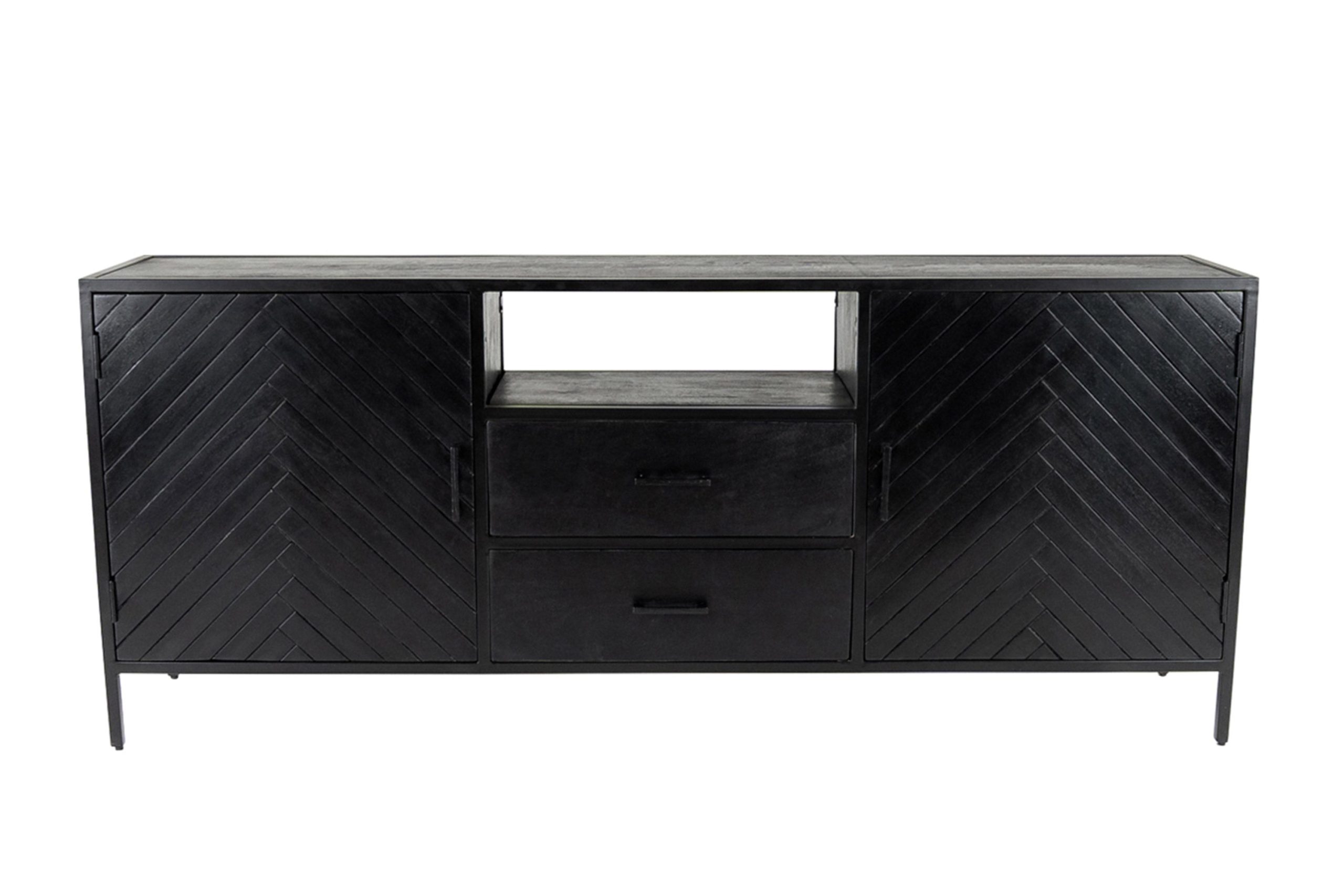 Kick dressoir Hugo hoog-75cm - Zwart