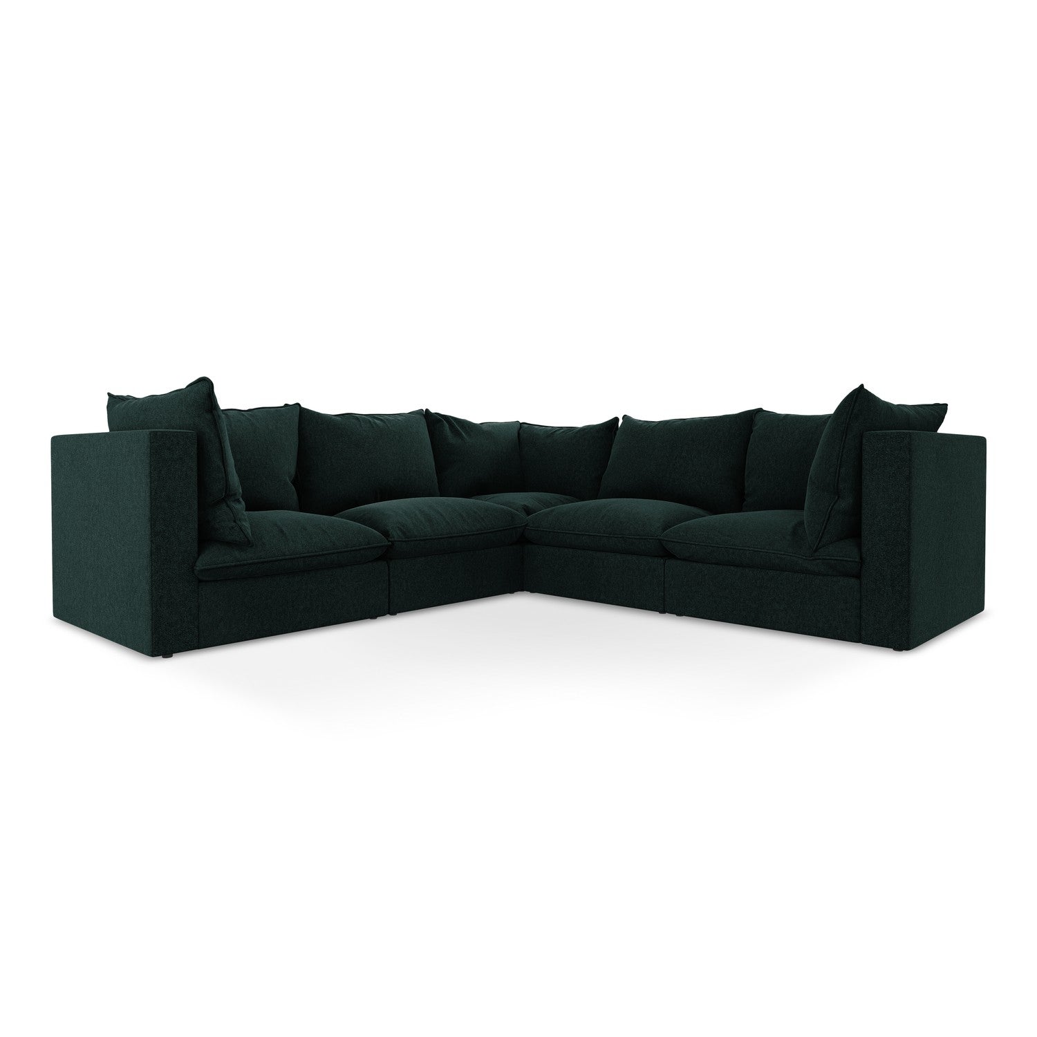 LaMiaSofa Modulaire hoekbank Ravenna - velours - grijsgroen - 255x255x