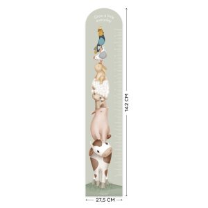 Little Dutch Groeimeter – Little Farm – Muursticker op vliesbehang 142 Little Dutch Groeimeter – Little Farm – Muursticker op vliesbehang 142
