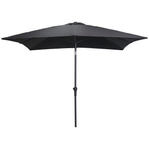 Lotus parasol – 250×250 cm – carbon black – zwart Lotus parasol – 250×250 cm – carbon black – zwart