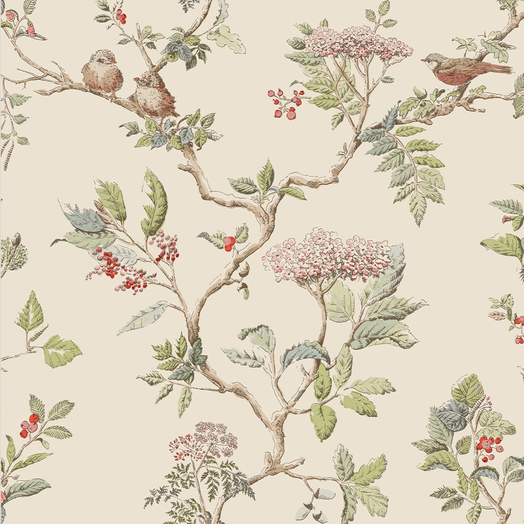 Laura Ashley Vliesbehang - Elderwood Natural - bomen - 10mx52cm - beig