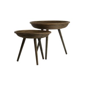 Light & Living bijzettafel COLON – Ø56x48cm – bruin – Set van 2 Light & Living bijzettafel COLON – Ø56x48cm – bruin – Set van 2