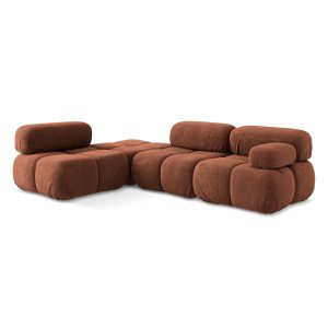 LaMiaSofa hoekbank links Sanremo – chenille stof – terracotta – 285×19 LaMiaSofa hoekbank links Sanremo – chenille stof – terracotta – 285×19