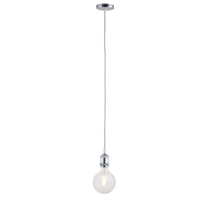 Lighto | Pendel Chroom | Inclusief Lichtbron Helder | Vintage | 1.5m S Lighto | Pendel Chroom | Inclusief Lichtbron Helder | Vintage | 1.5m S