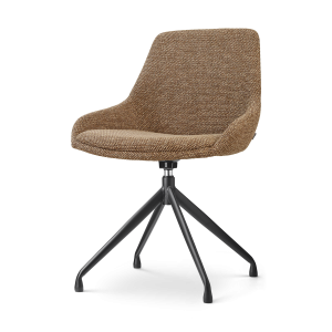 Nolon Nola-Isa draaibare eetkamerstoel bruin blend – zwart onderstel Nolon Nola-Isa draaibare eetkamerstoel bruin blend – zwart onderstel