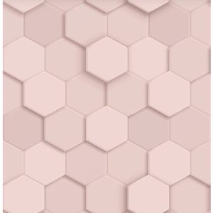Origin Wallcoverings behang 3d hexagon motief licht roze – 53 cm x 10. Origin Wallcoverings behang 3d hexagon motief licht roze – 53 cm x 10.