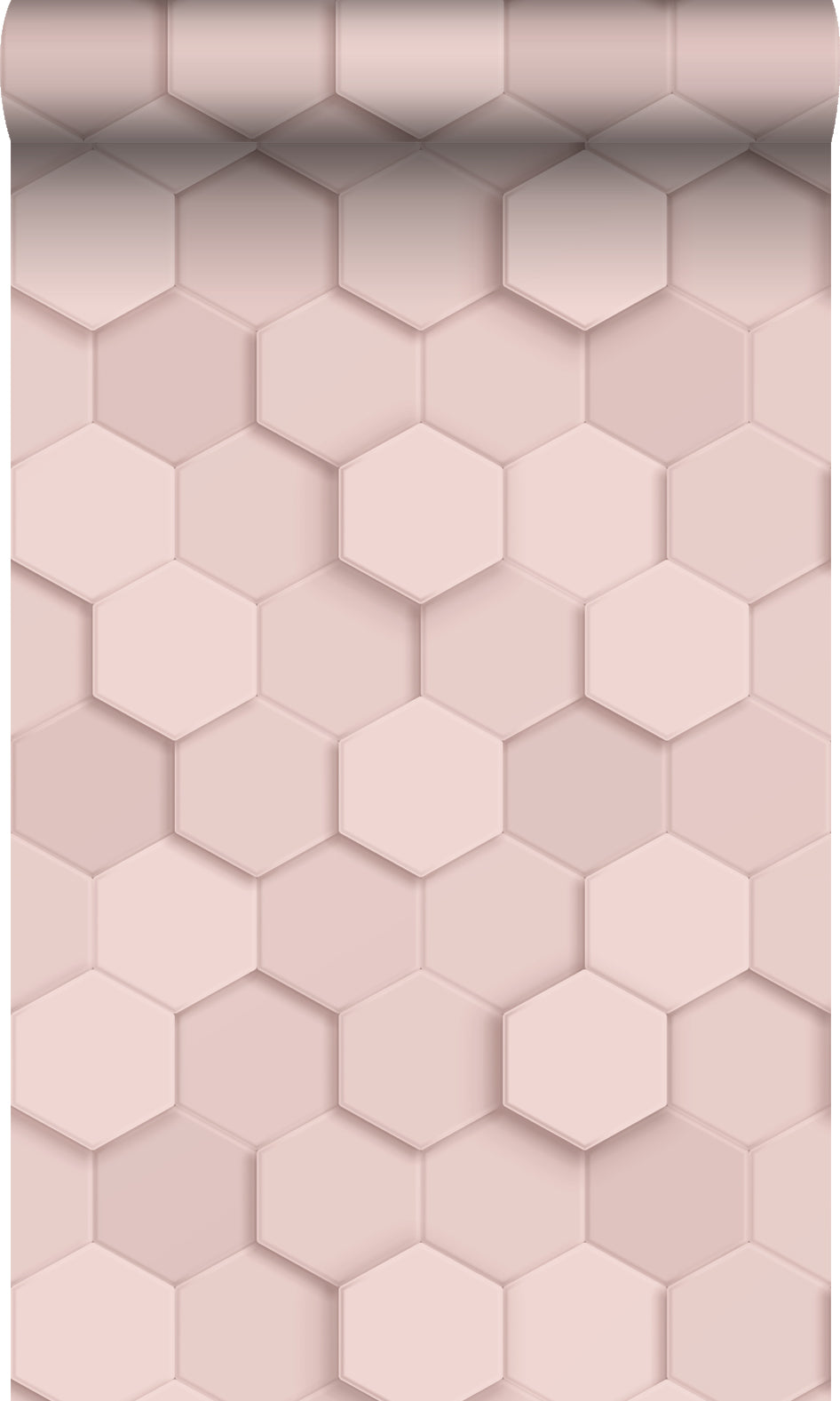 Origin Wallcoverings behang 3d hexagon motief licht roze - 53 cm x 10.